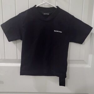 Balenciaga Unisex Child Logo Printed Short Sleeve Shirt Size 2